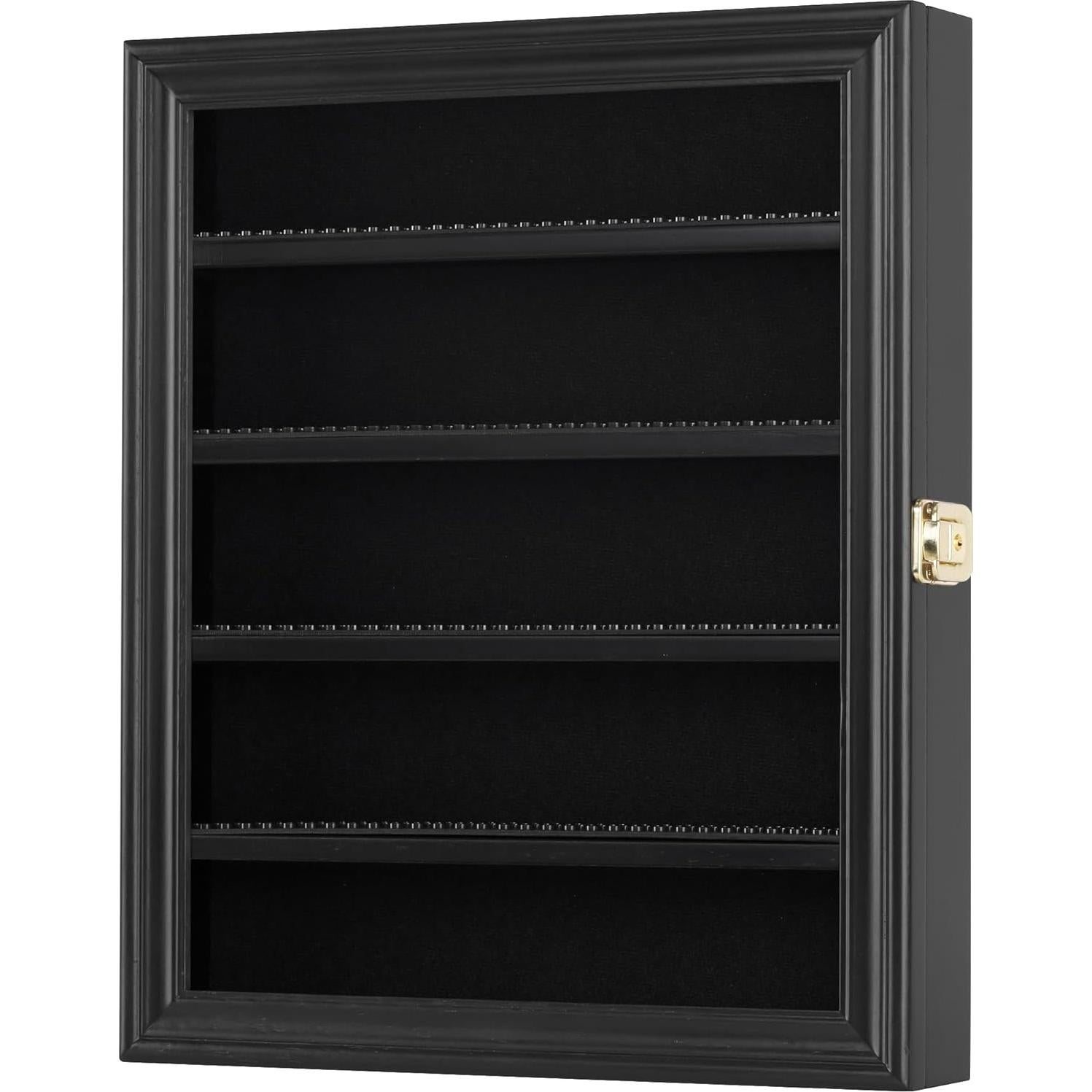Minifigures Dimensions Display Case Thimble Wall Cabinet LG-CN30 (Black)