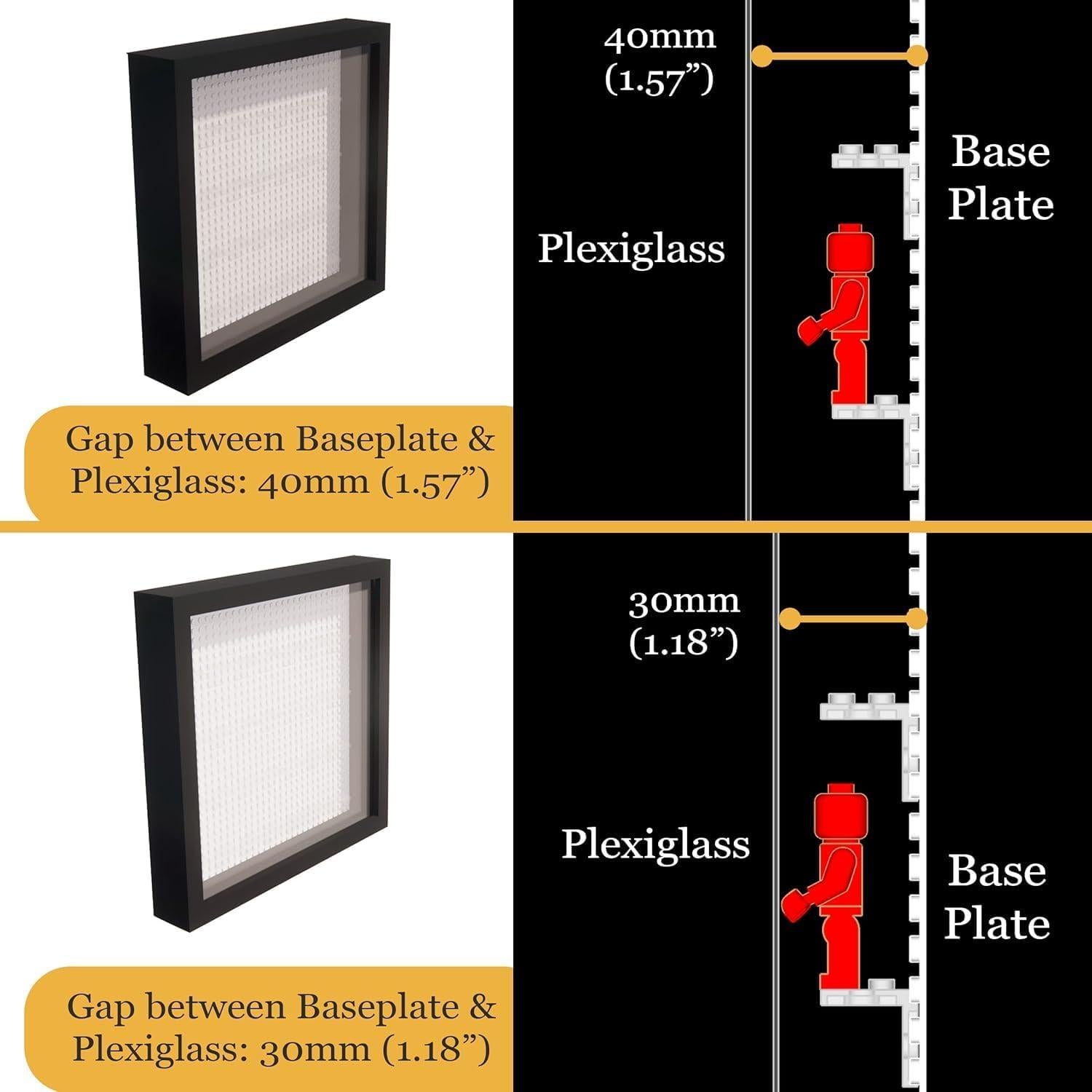 Caja de Exhibición de Minifiguras de Madera Negra 28x28 cm