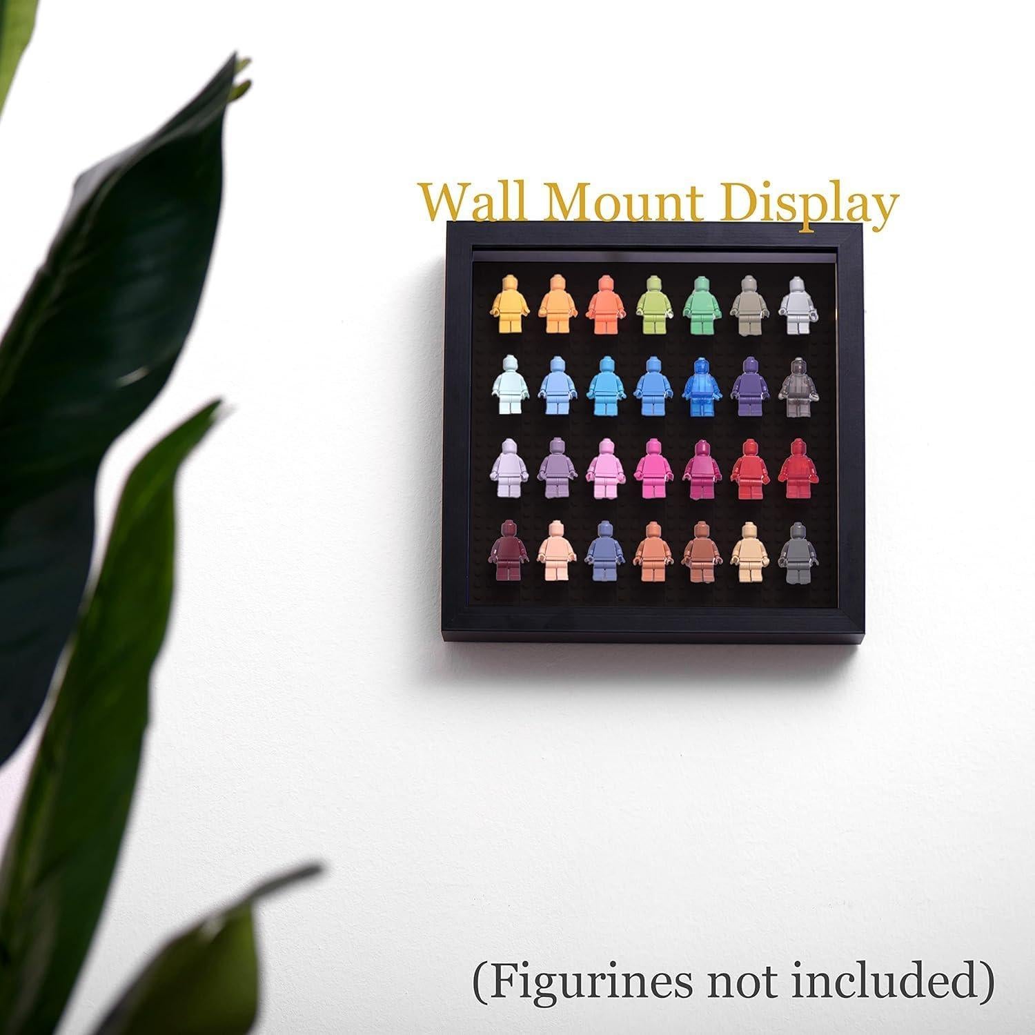 Caja de Exhibición de Minifiguras de Madera Negra 28x28 cm