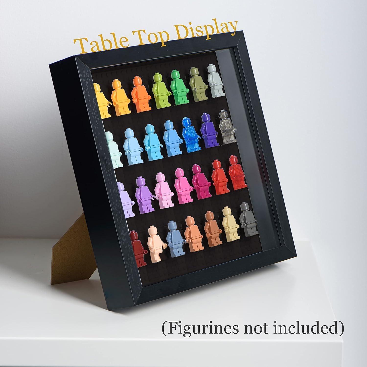 Caja de Exhibición de Minifiguras de Madera Negra 28x28 cm