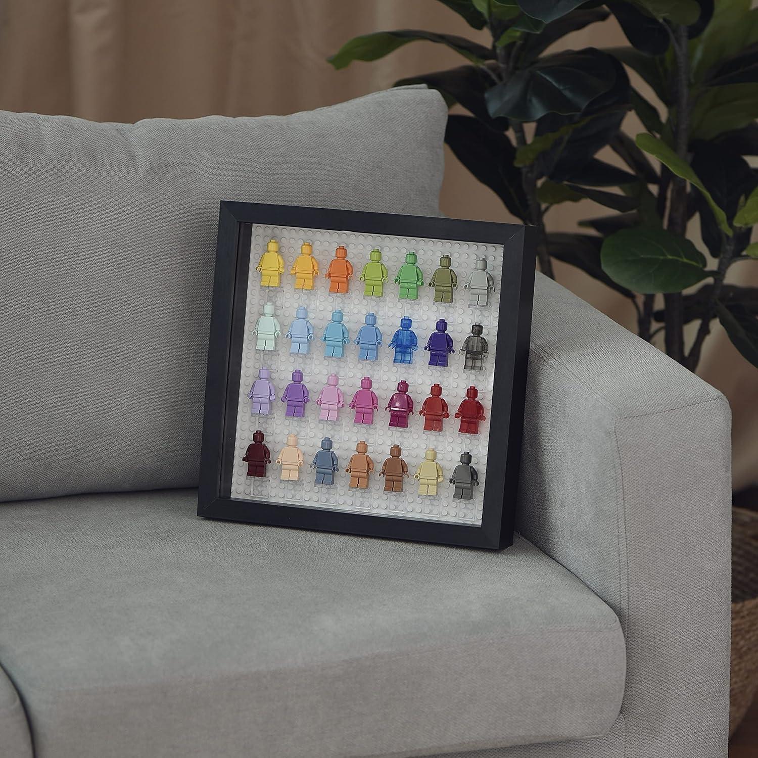 Caja de Exhibición de Minifiguras de Madera Negra 28x28 cm