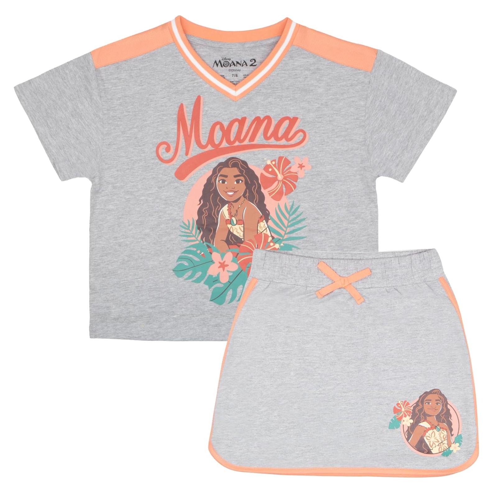 Conjunto 2 Piezas Disney Moana Niñas - Camiseta y Falda