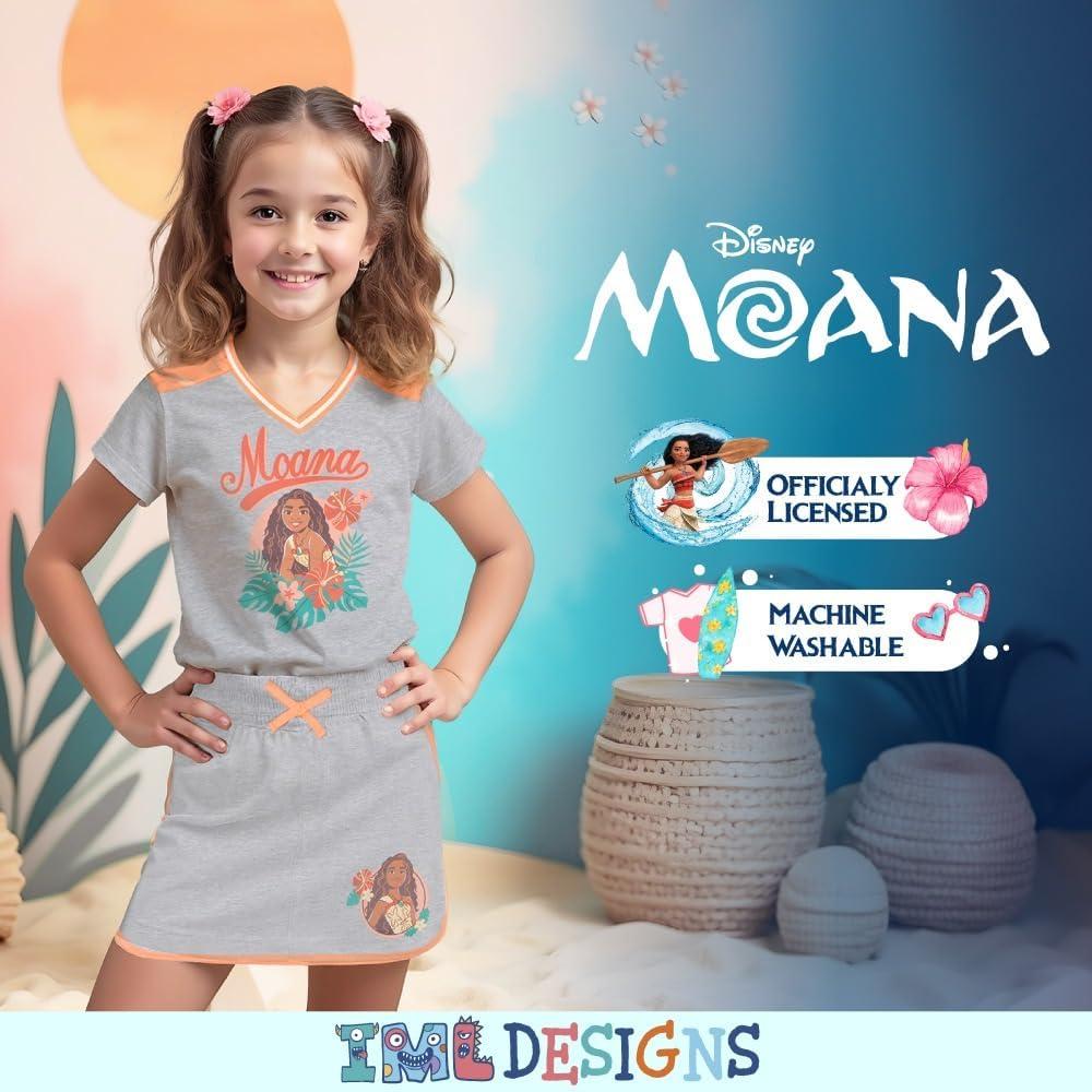 Conjunto 2 Piezas Disney Moana Niñas - Camiseta y Falda