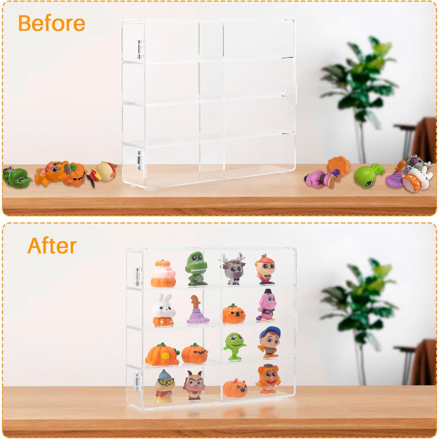 Caja de Exhibición Acrílica JOYMOMO 8 Compartimentos 19x17 cm