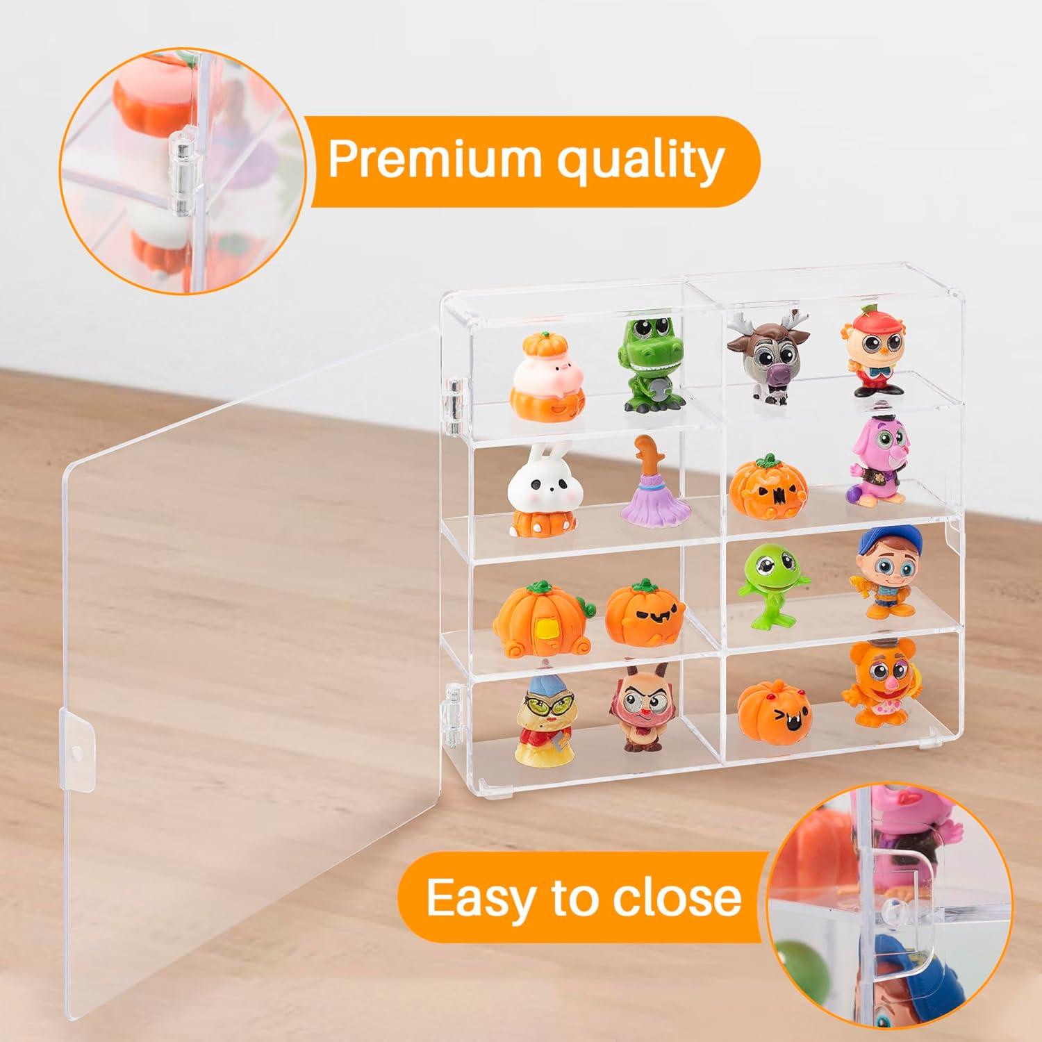 Caja de Exhibición Acrílica JOYMOMO 8 Compartimentos 19x17 cm