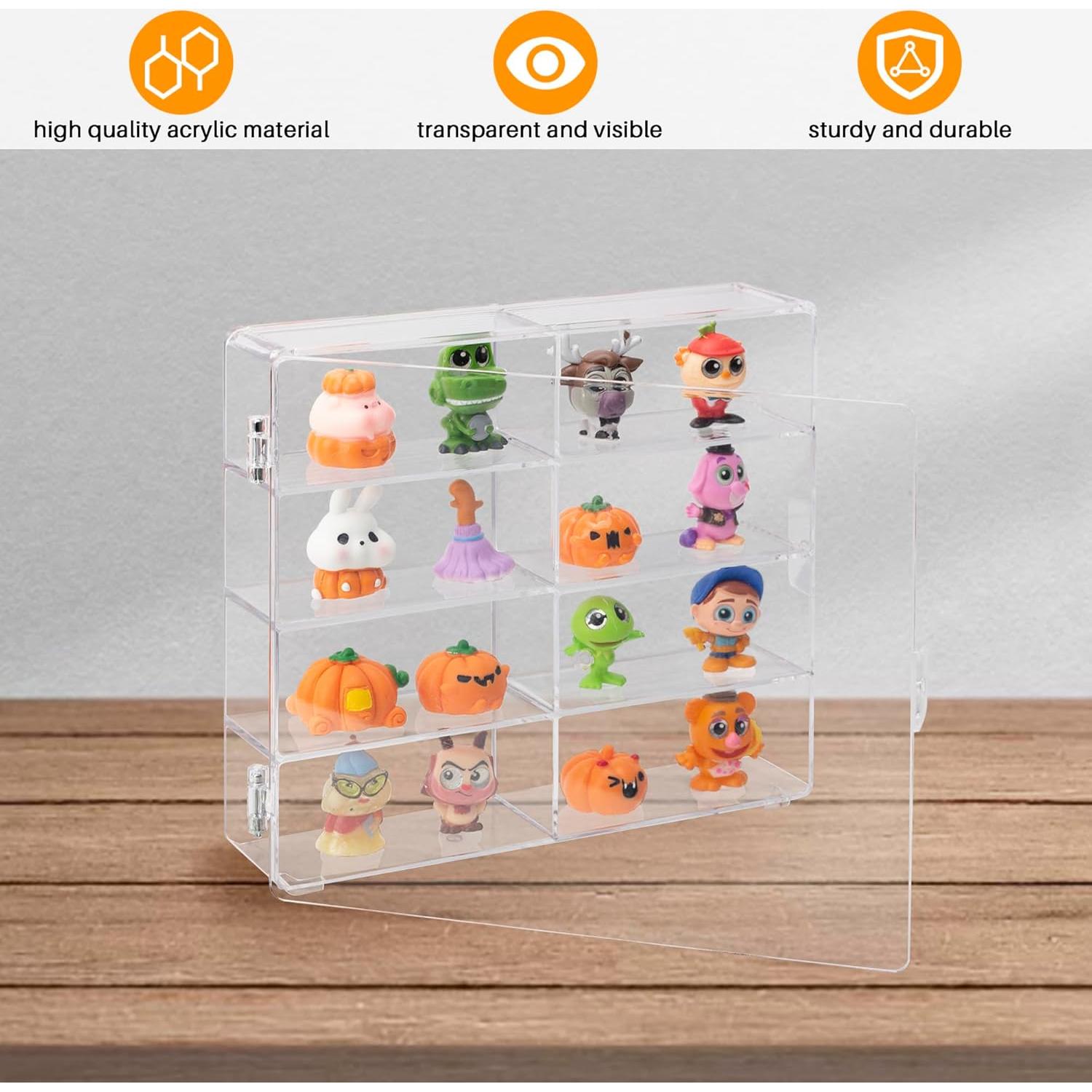 Caja de Exhibición Acrílica JOYMOMO 8 Compartimentos 19x17 cm