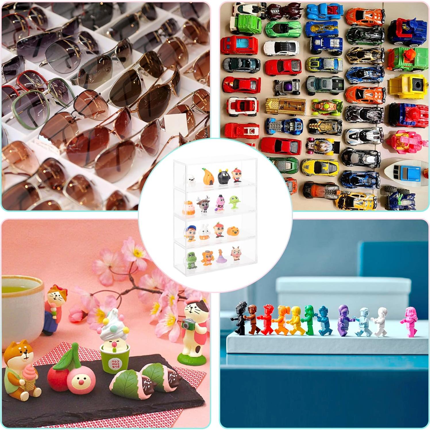 Caja de Exhibición Acrílica JOYMOMO 4 Capas 17.5x6.3x24.5cm