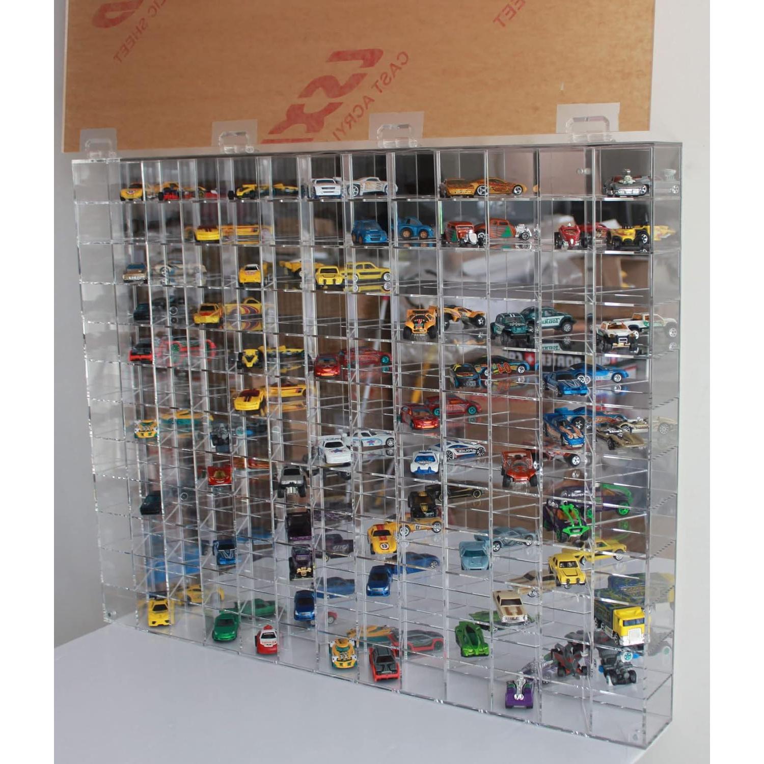 Estuche Acrílico Transparente DisplayGifts 144 Hot Wheels 1:64
