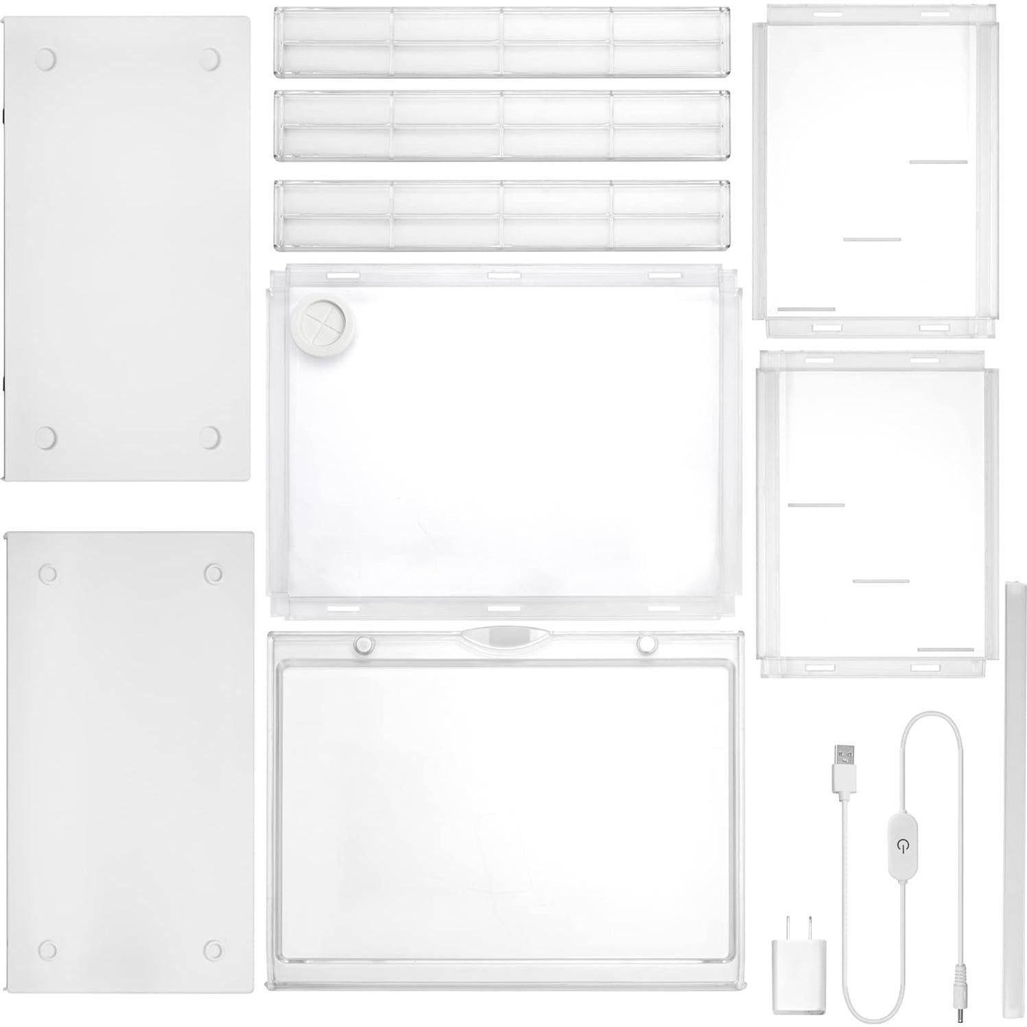 Vitrina para Mini Figuras de Acción Welloux 30x23x17 cm Iluminada