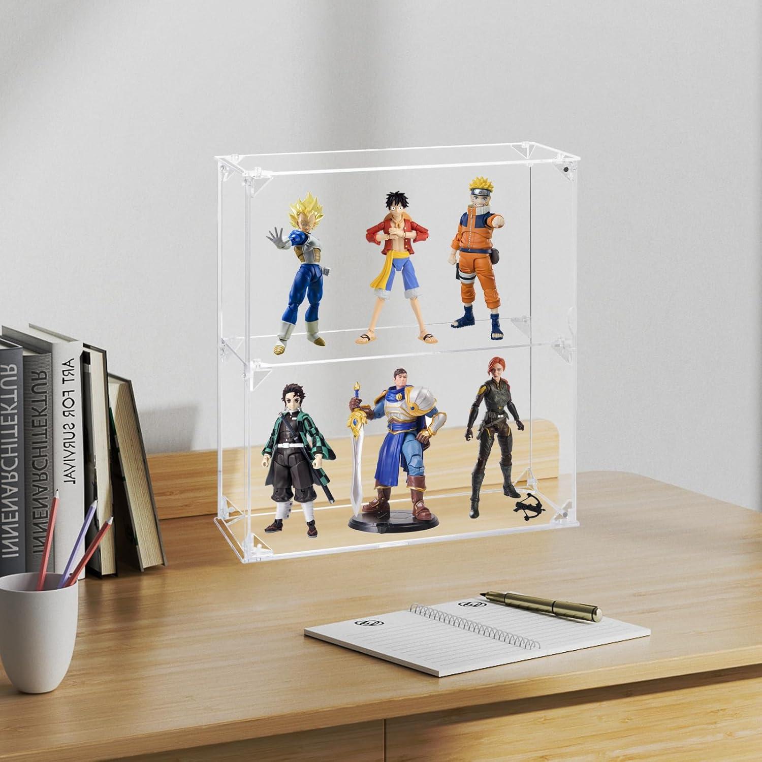 Caja de Exhibición Acrílica Dezzer 2 Niveles 30.5x10.2x33.4 cm