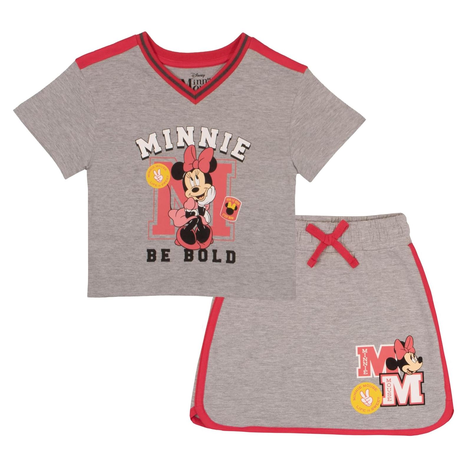 Conjunto 2 Piezas Disney Niñas - Camiseta y Falda Cortas