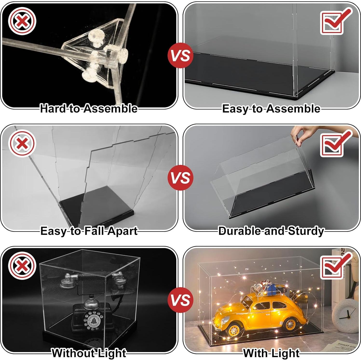 Caja de Exhibición Acrílica LANSCOERY 15x10x10cm Base Negra