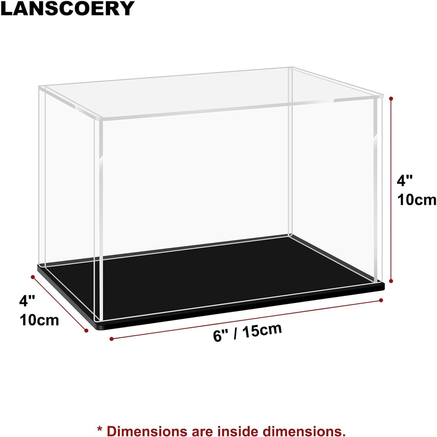 Caja de Exhibición Acrílica LANSCOERY 15x10x10cm Base Negra