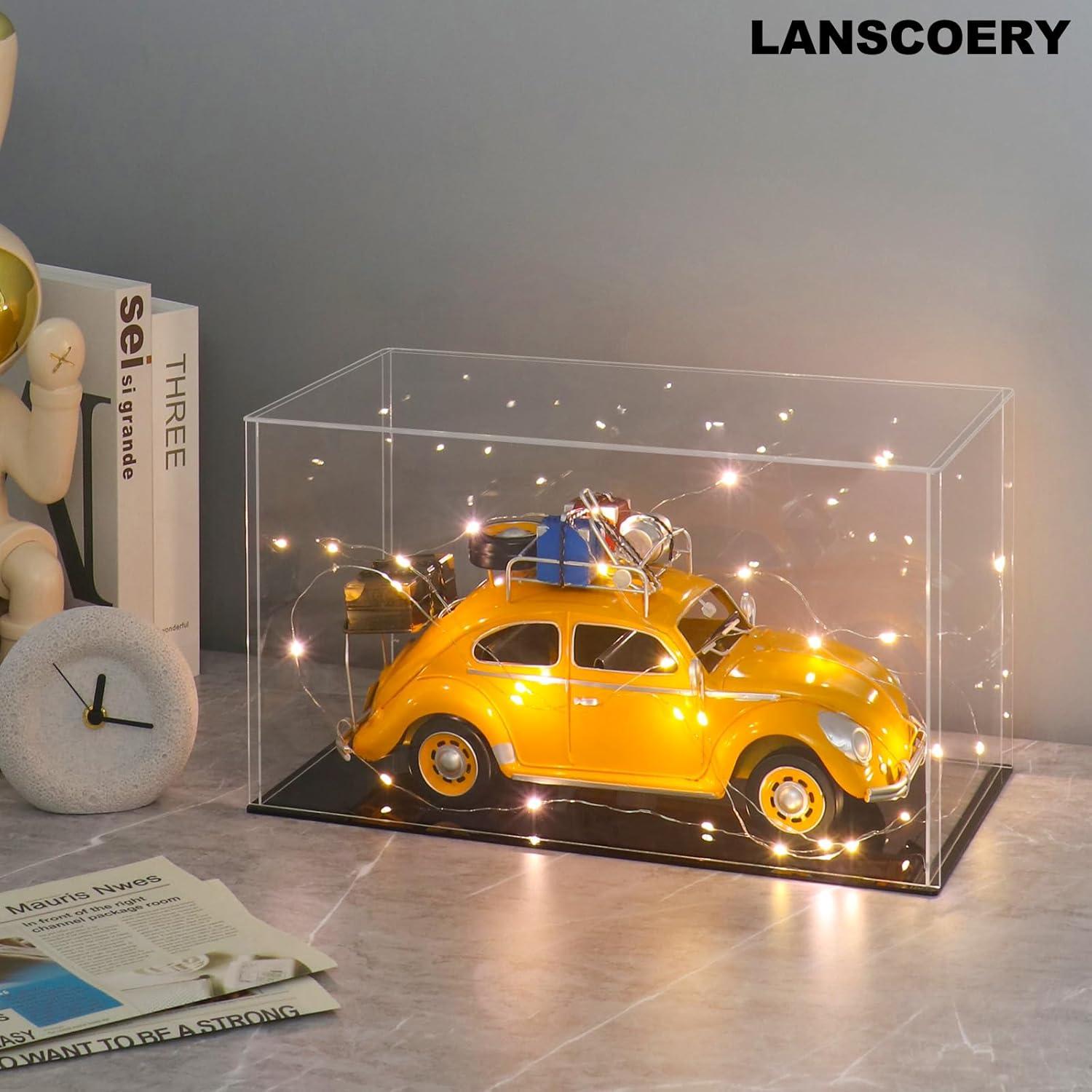 Caja de Exhibición Acrílica LANSCOERY 15x10x10cm Base Negra