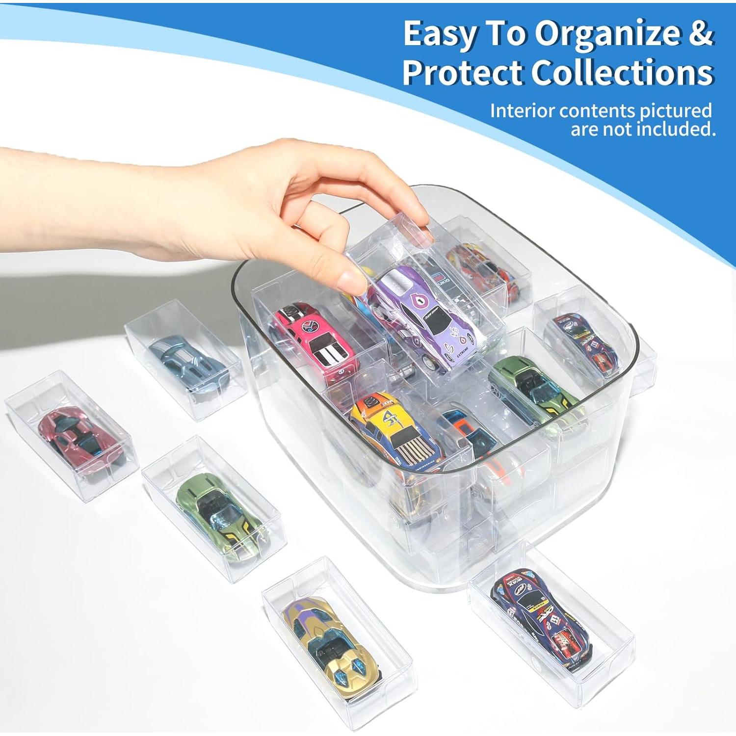 100 Cajas de Exhibición Transparentes para Modelos 1:64 Etnorsu