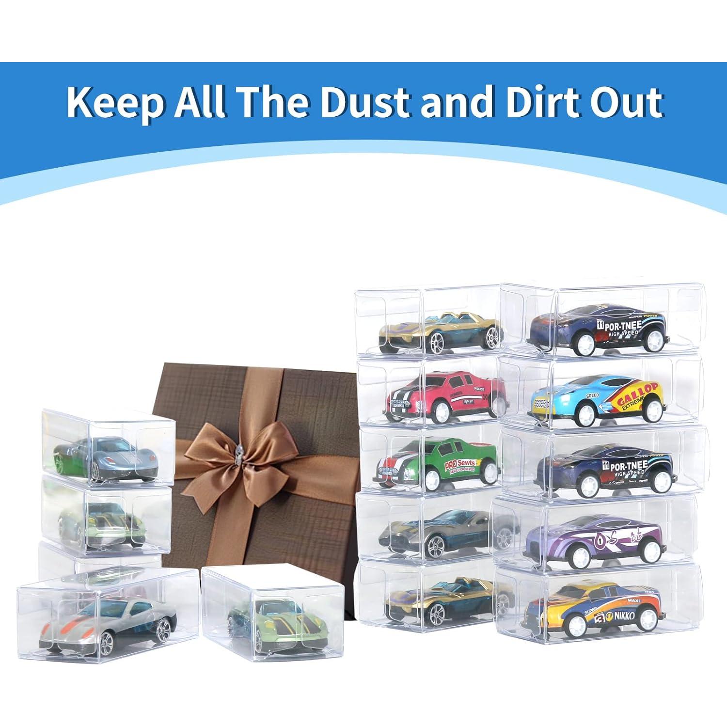 100 Cajas de Exhibición Transparentes para Modelos 1:64 Etnorsu