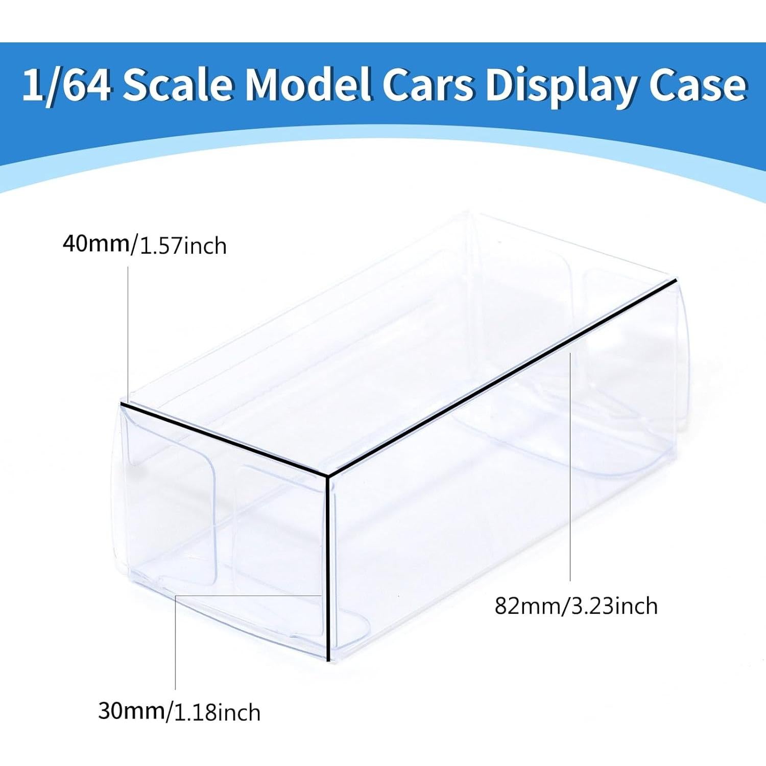 100 Cajas de Exhibición Transparentes para Modelos 1:64 Etnorsu