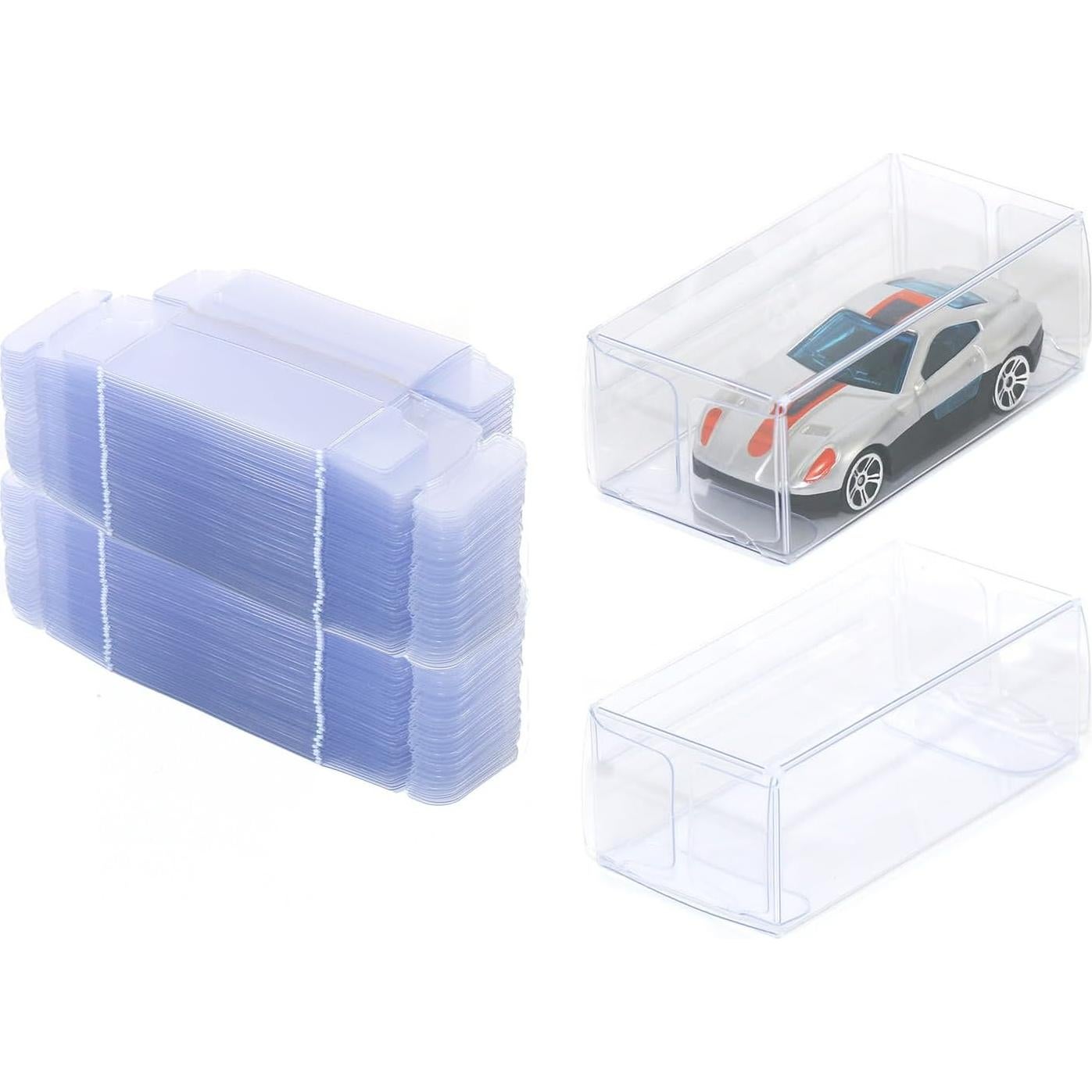 100 Cajas de Exhibición Transparentes para Modelos 1:64 Etnorsu