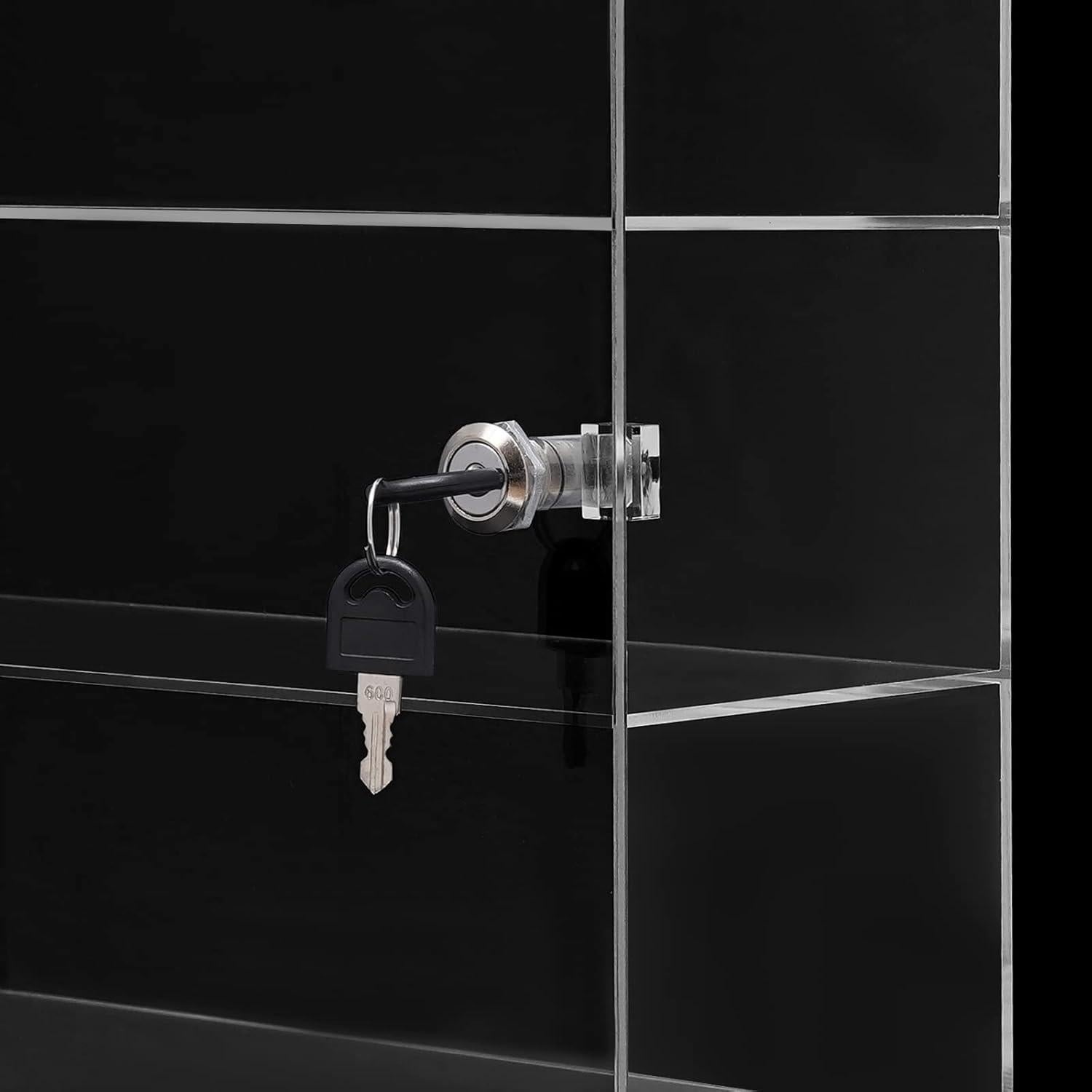 Caja de Exhibición Acrílica Transparente 4 Capas con Cerradura