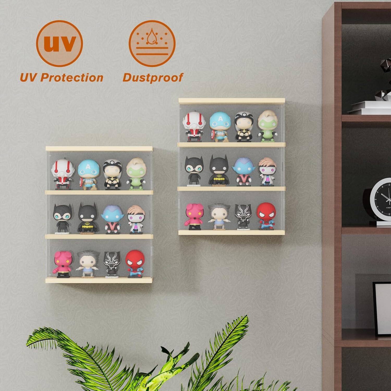 Caja de Exhibición Acrílica DuvinDD 3 Estantes 30x8.4x37.6cm