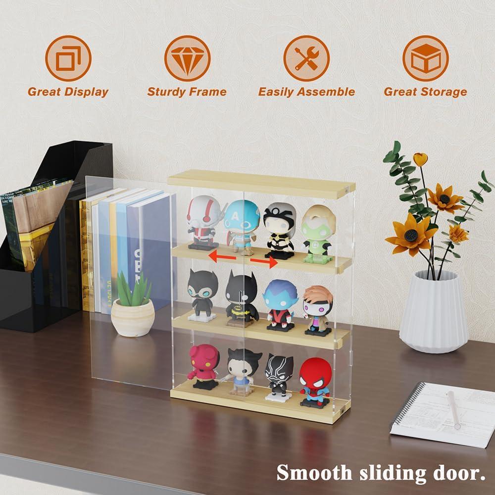 Caja de Exhibición Acrílica DuvinDD 3 Estantes 30x8.4x37.6cm