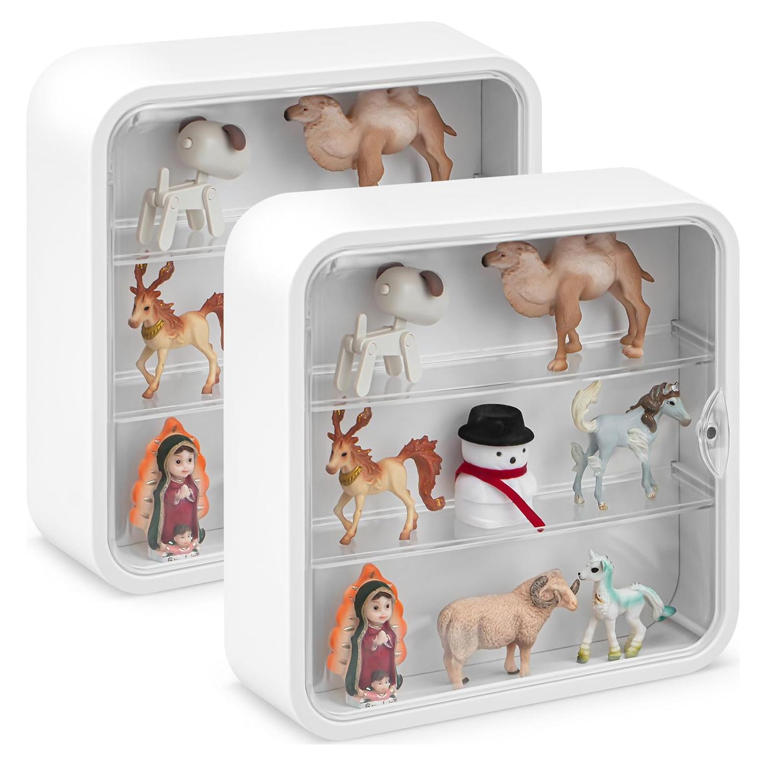 Estuche de Exhibición Menkxi 2 Pcs 3 Niveles Transparente