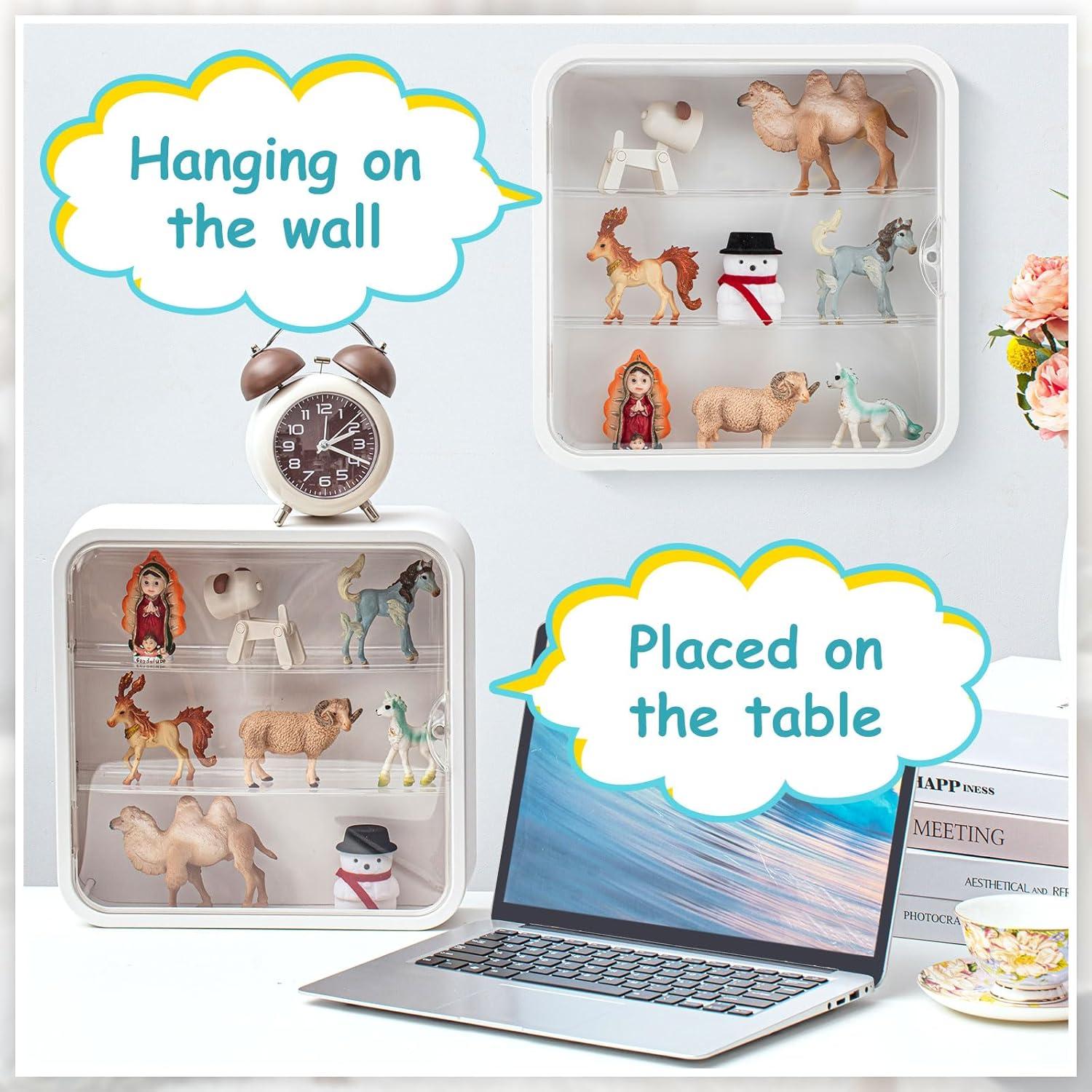 Estuche de Exhibición Menkxi 2 Pcs 3 Niveles Transparente