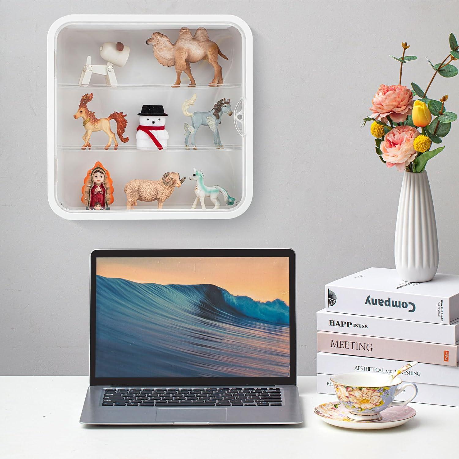 Estuche de Exhibición Menkxi 2 Pcs 3 Niveles Transparente