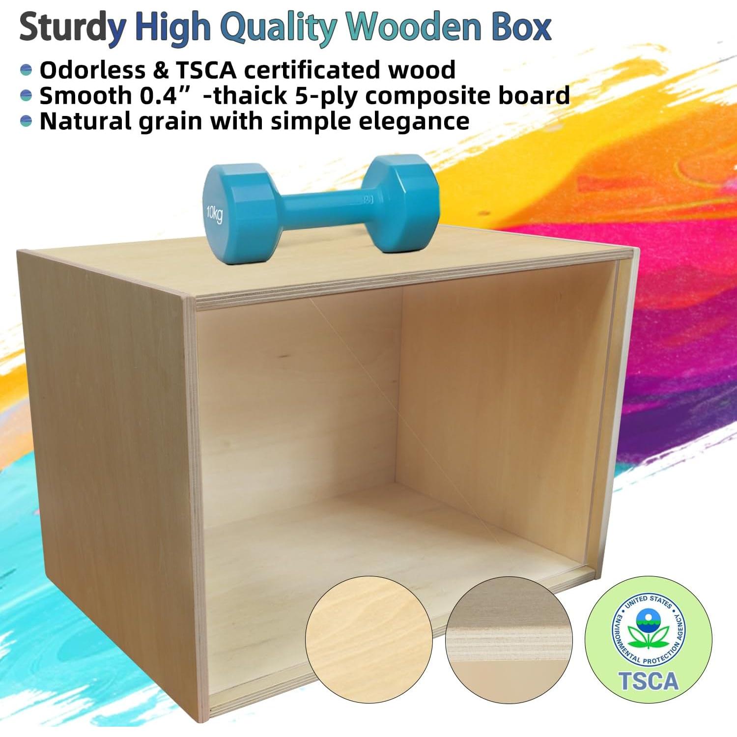 Caja de Diorama de Madera iLAND 39.9x27.9x27.9cm para Miniaturas