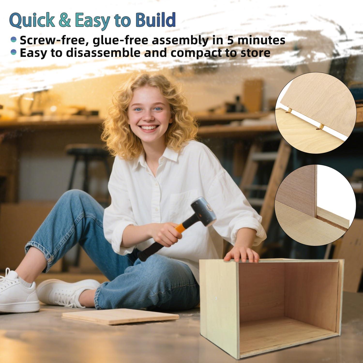 Caja de Diorama de Madera iLAND 39.9x27.9x27.9cm para Miniaturas