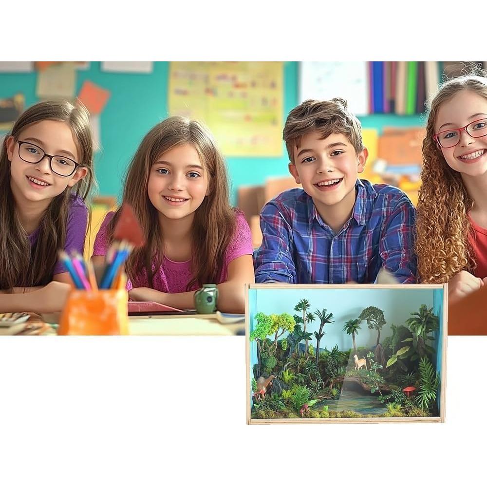 Caja de Diorama de Madera iLAND 39.9x27.9x27.9cm para Miniaturas