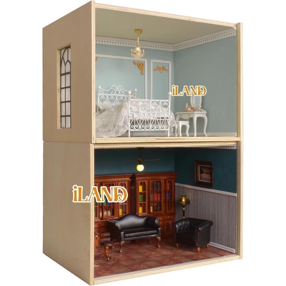 Caja de Diorama de Madera iLAND 39.9x27.9x27.9cm para Miniaturas