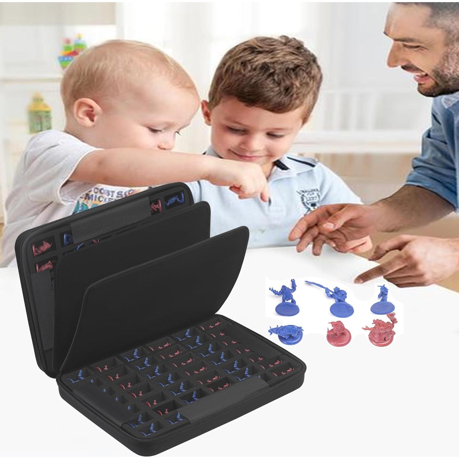 Caja de Transporte para Miniaturas DnD - 84 Ranuras con Espuma