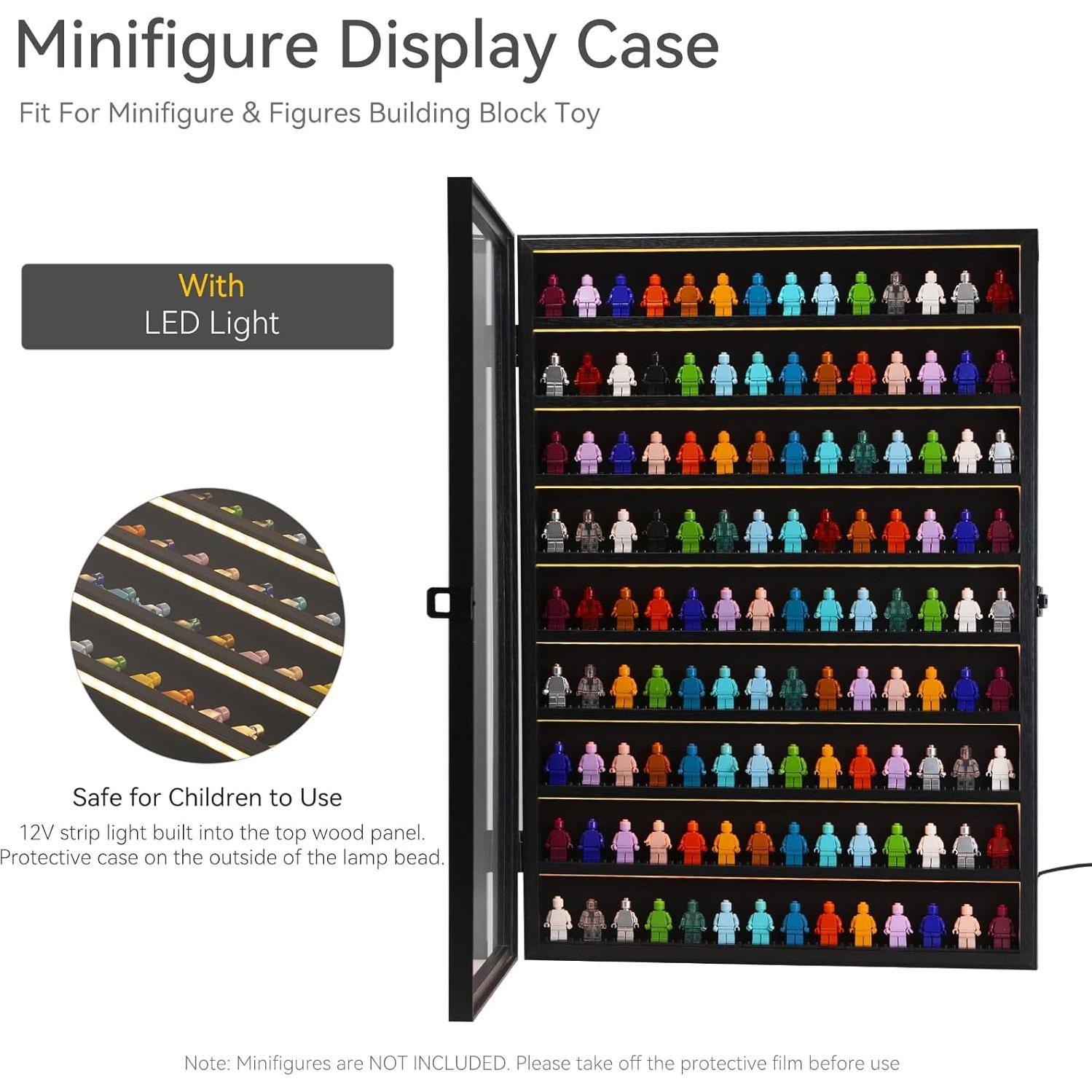 Estuche de Exhibición de Minifiguras TITAWU con Luz LED