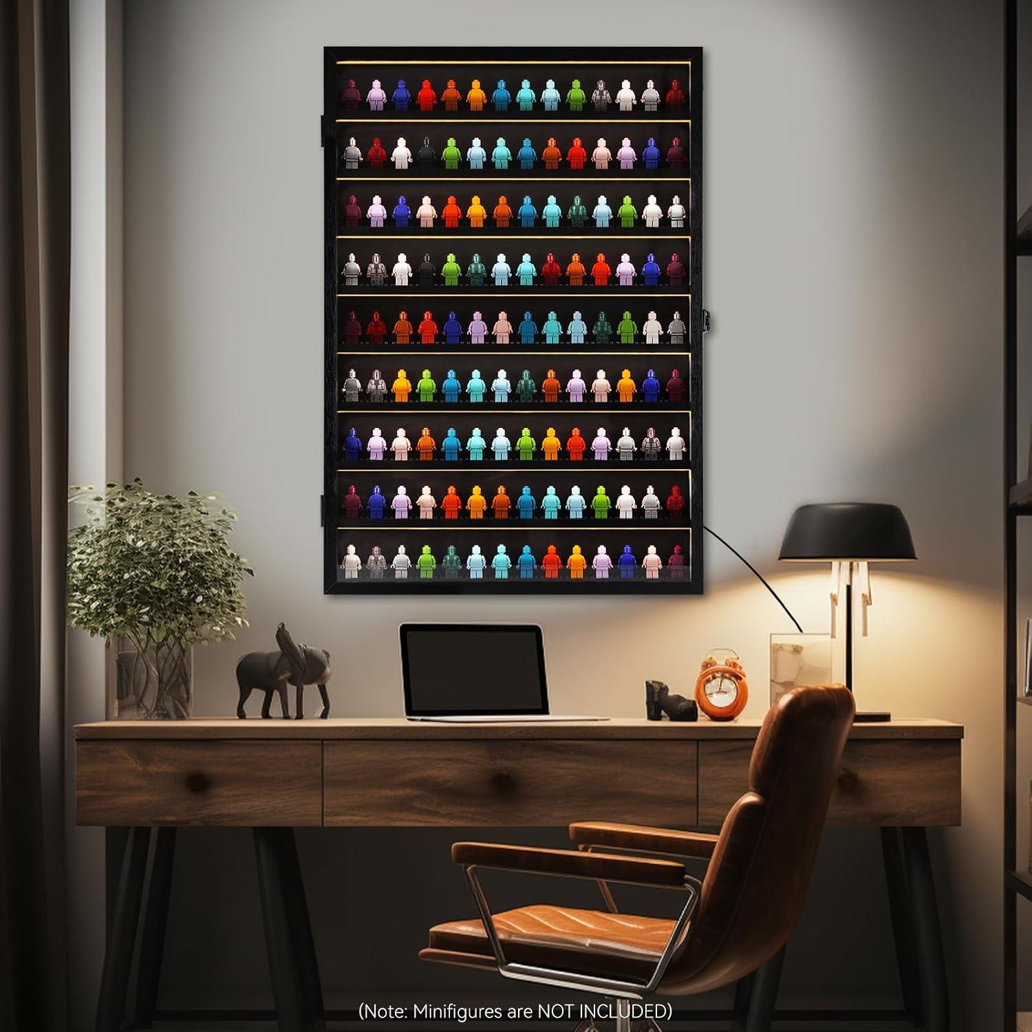 Estuche de Exhibición de Minifiguras TITAWU con Luz LED