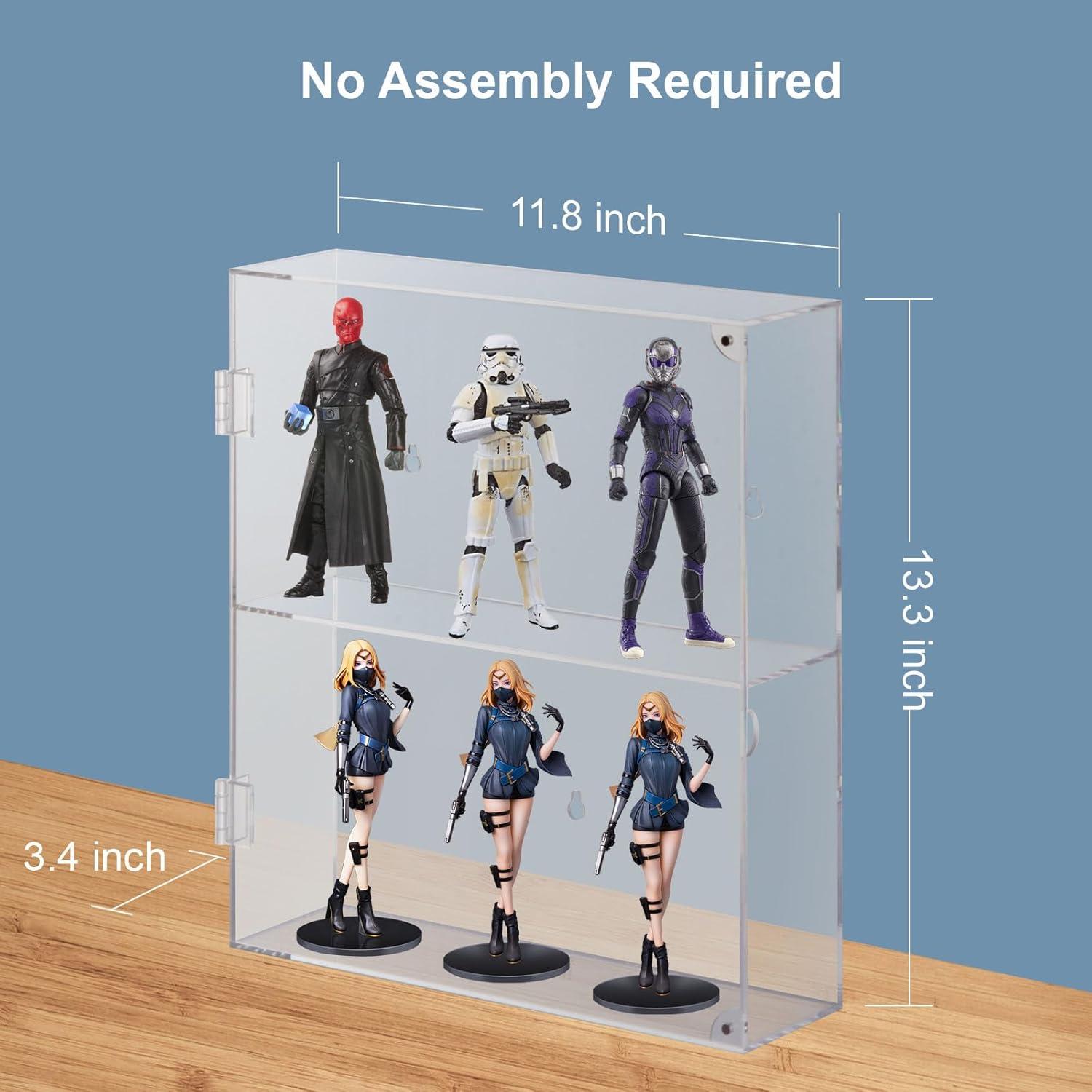 Estuche de Exhibición Acrílico Kitguard 2 Niveles 30x8.6cm