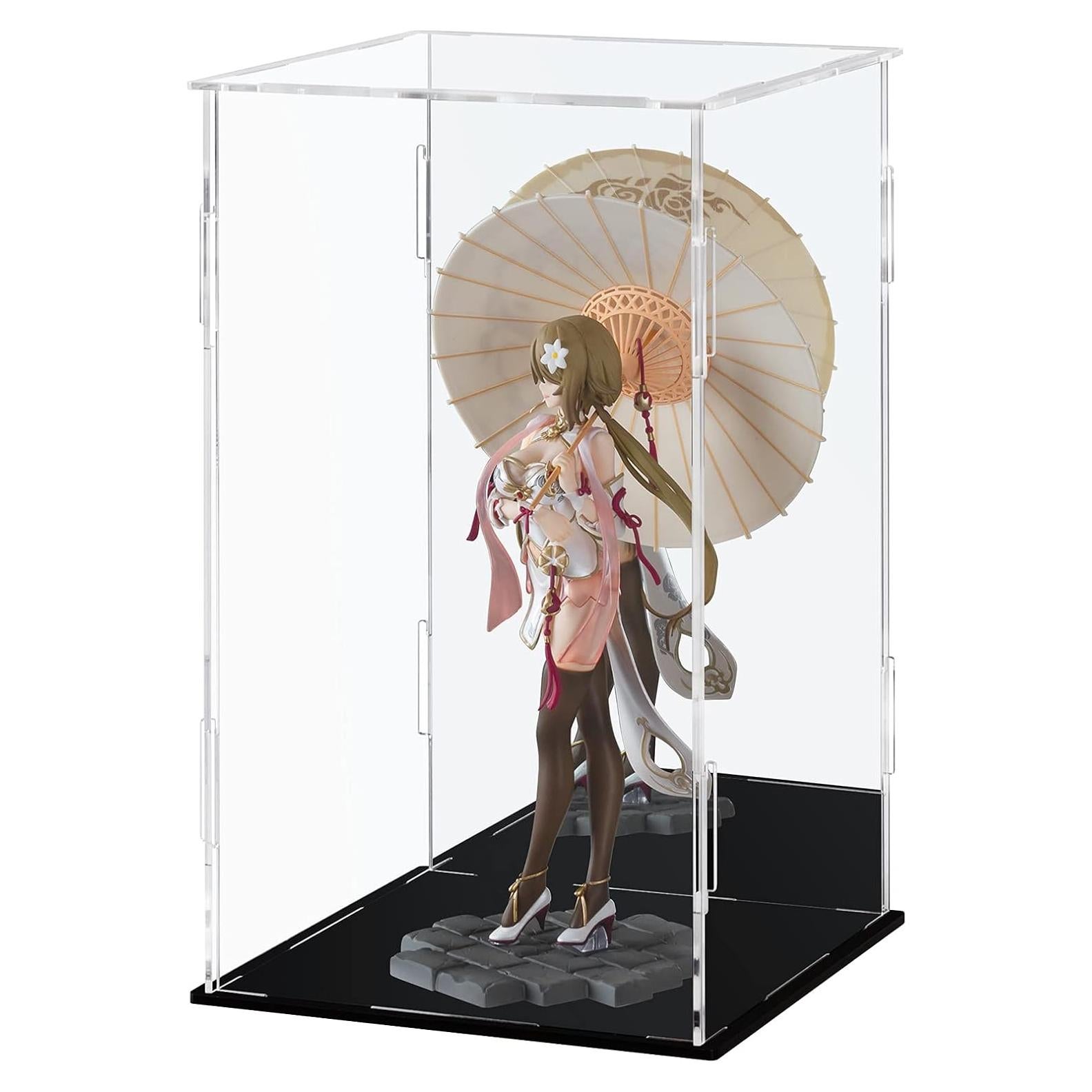 Caja de Exhibición Acrílica CECOLIC 15x15x25cm Negra con Espejo