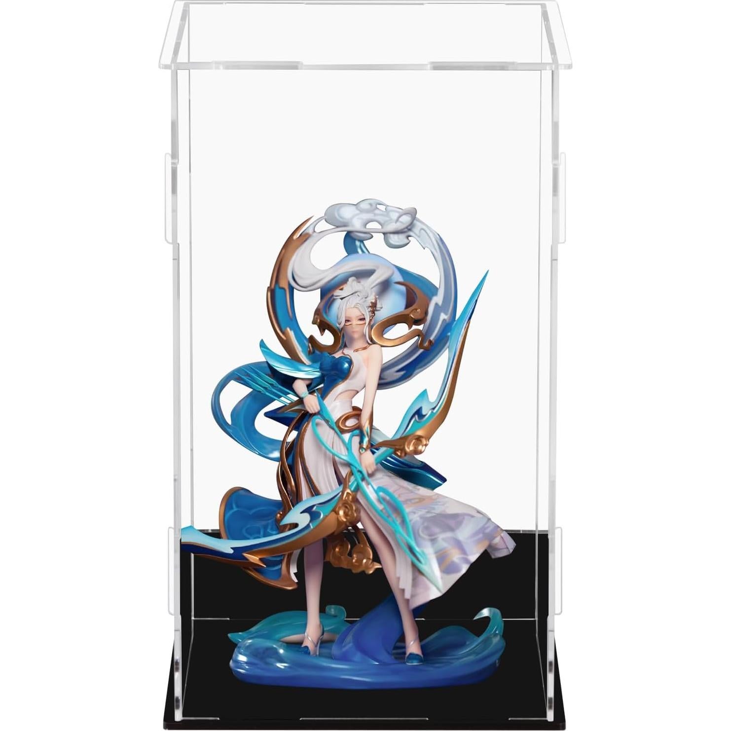 Caja de Exhibición Acrílica CECOLIC 15x15x25cm Negra con Espejo