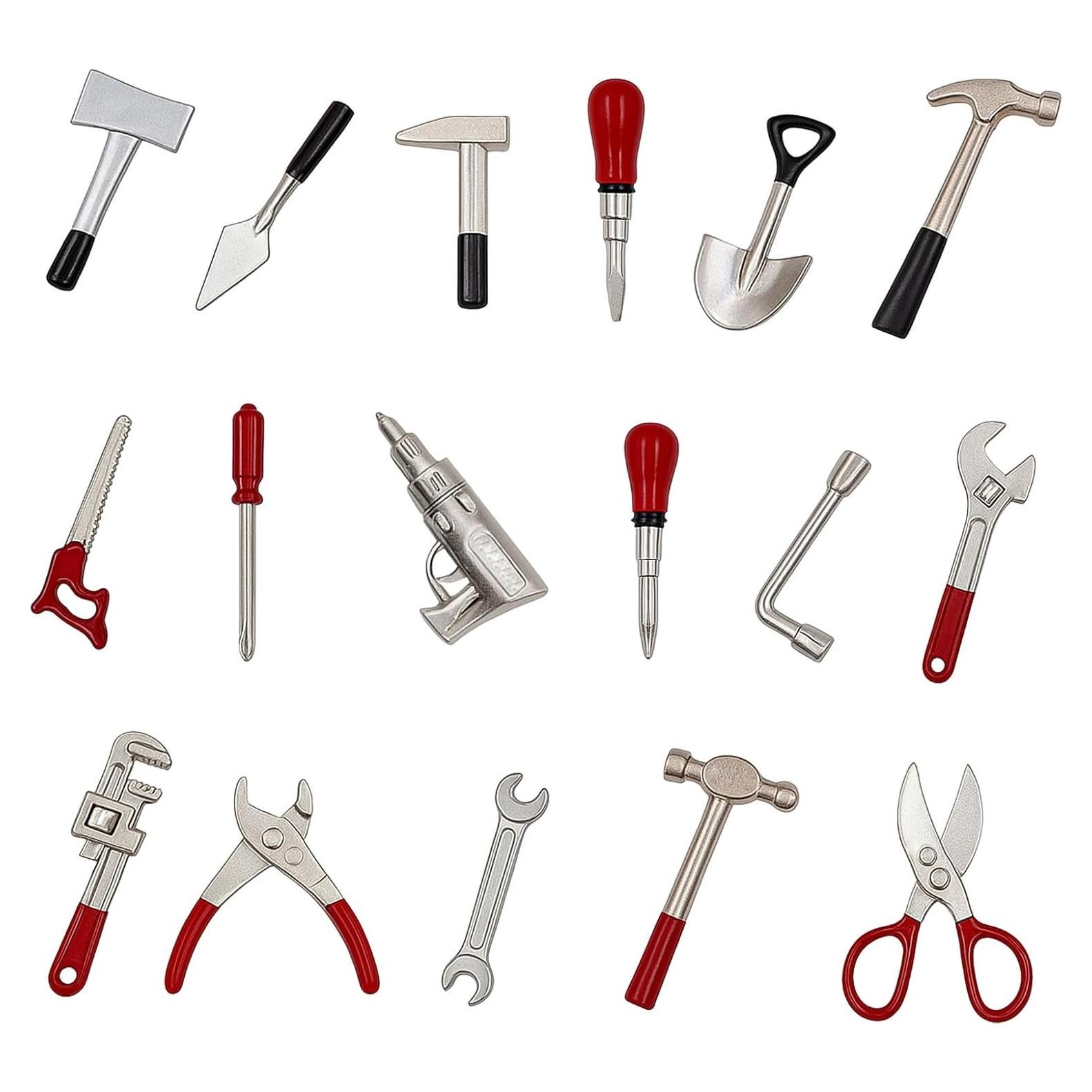 Juego de Herramientas Miniatura GALAOMA 17PCS 1:12 Metal