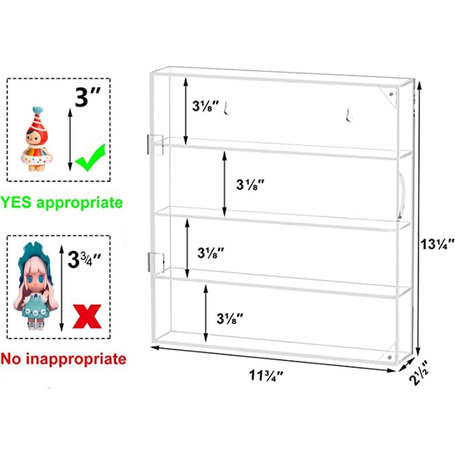 Estuche de Exhibición Acrílico Hench 34x30x6.4 cm para Figuras