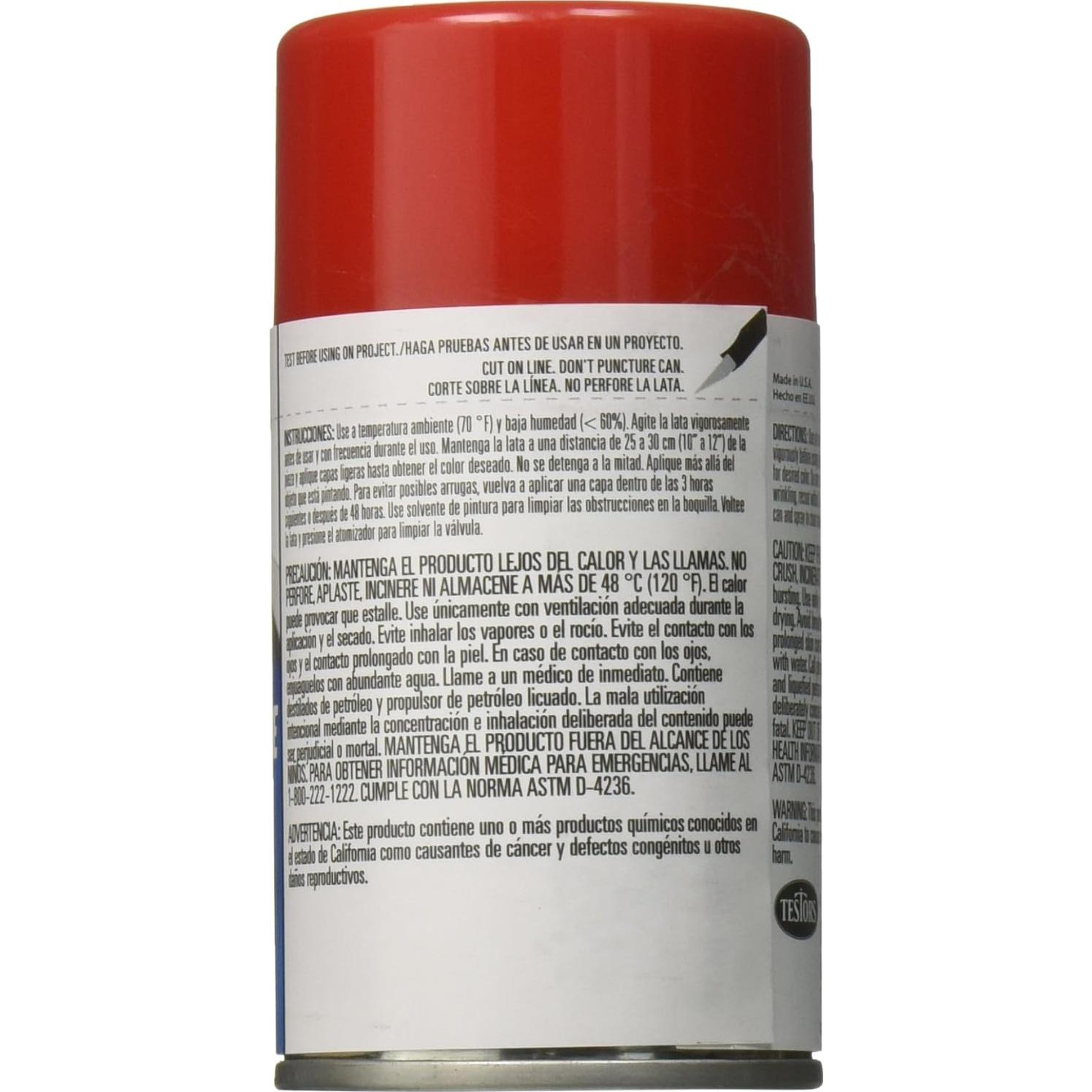 Esmalte en Spray Testors 85g Rojo Brillante para Madera y Metal