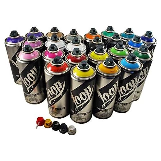 Loop spray paint 400ml MASTER COLOR SET of 24 multicolored