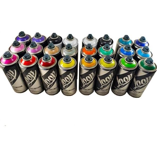 Loop spray paint 400ml MASTER COLOR SET of 24 multicolored