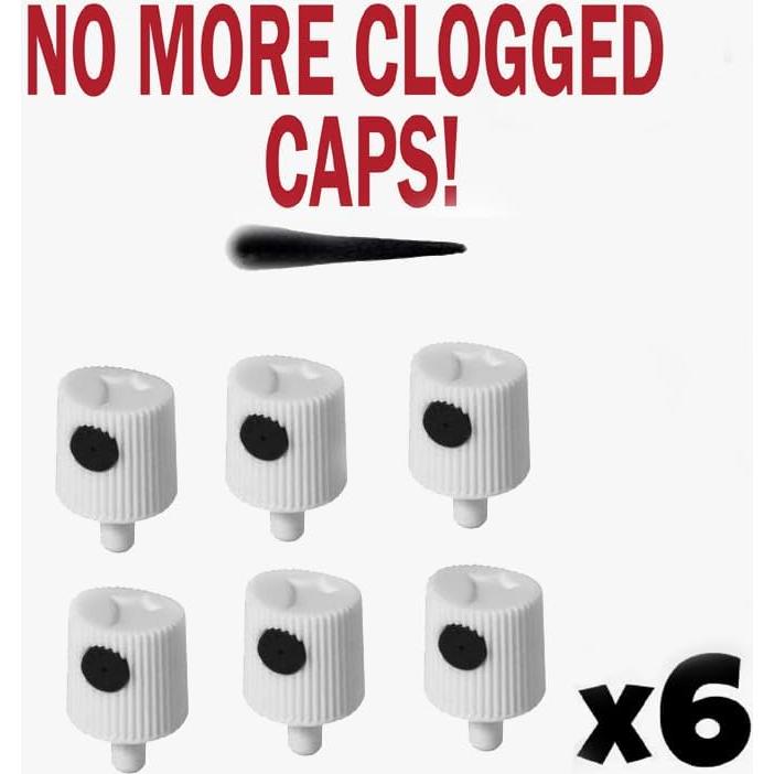 Tapas de Spray Citadel Chaos Black - Paquete de 6 Reemplazo