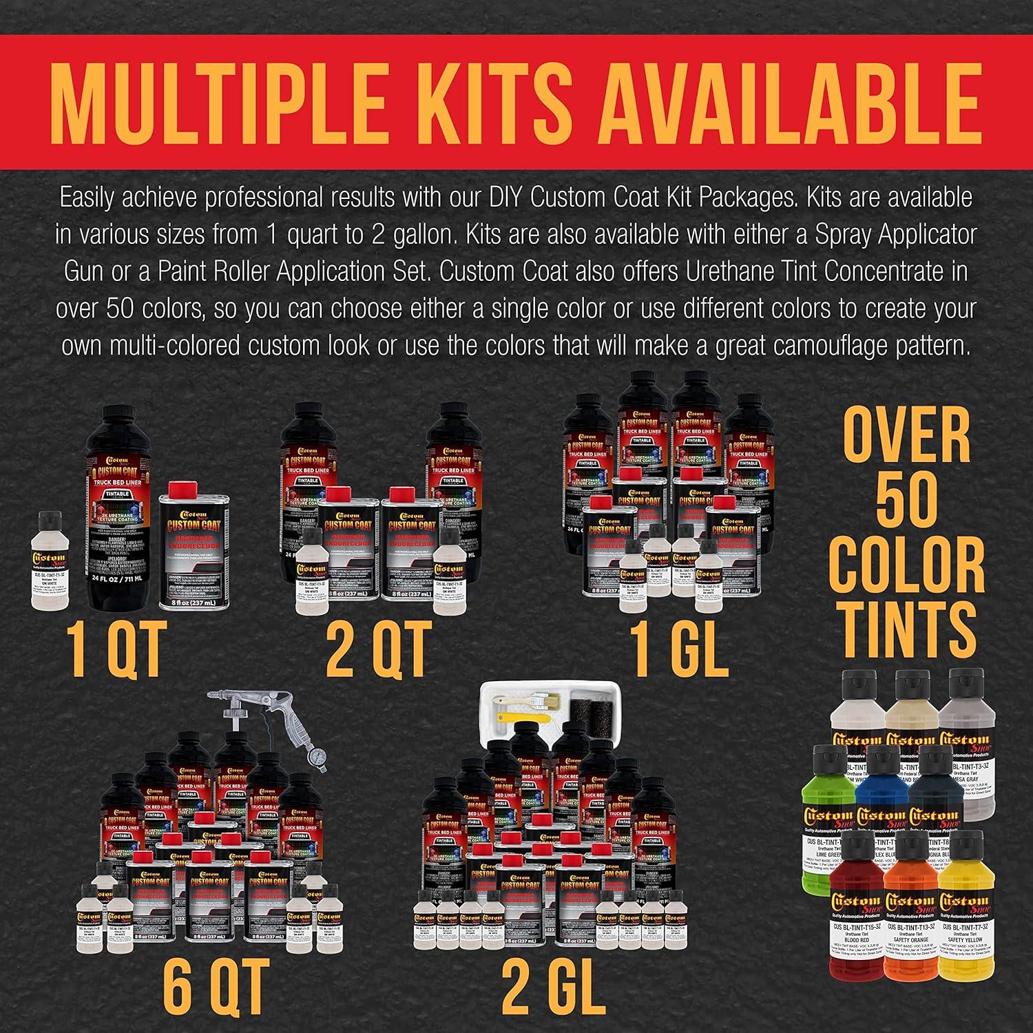 Kit de recubrimiento poliuretano Custom Coat 0.25 galones blanco