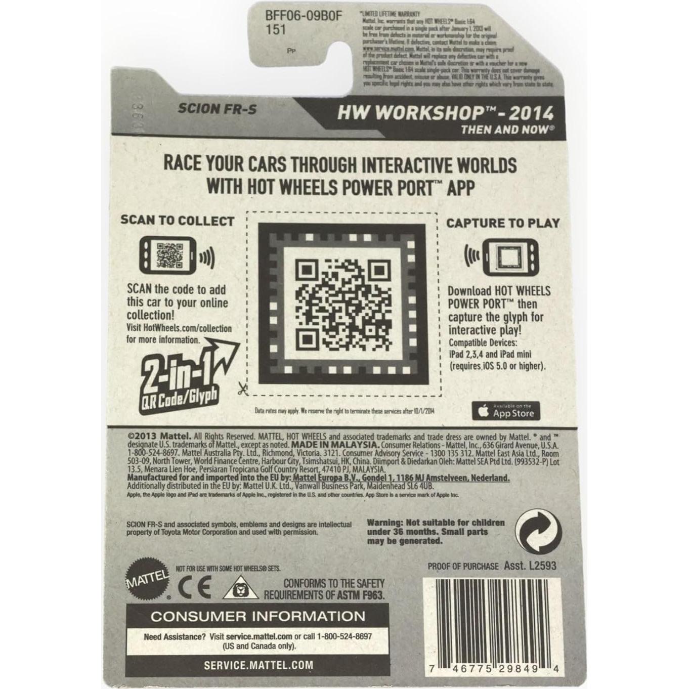 Hot Wheels 2014 Scion FR-S 227/250 HW Workshop Colección