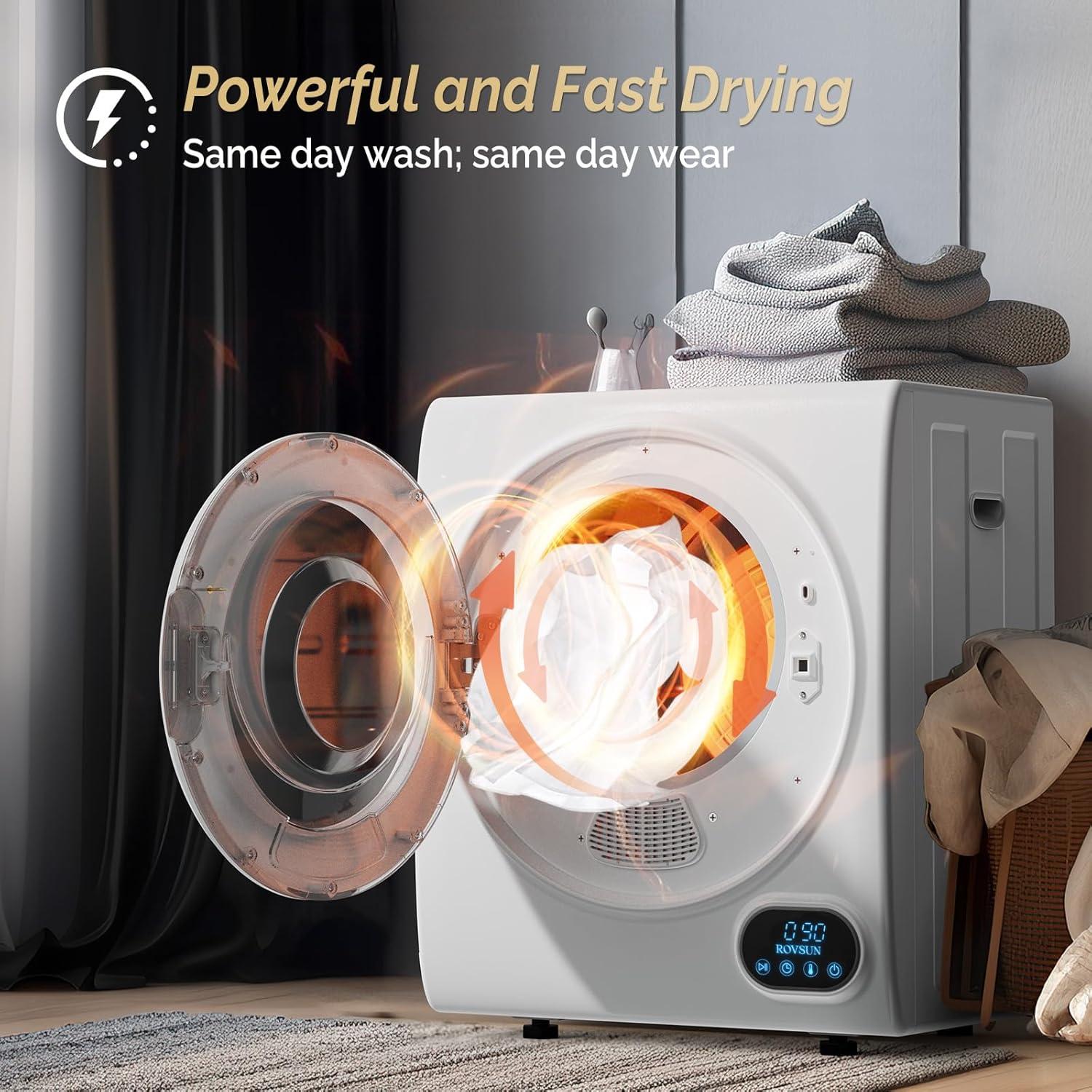 Secadora de Ropa Portátil ROVSUN 1.5 Pies Cúbicos 850W