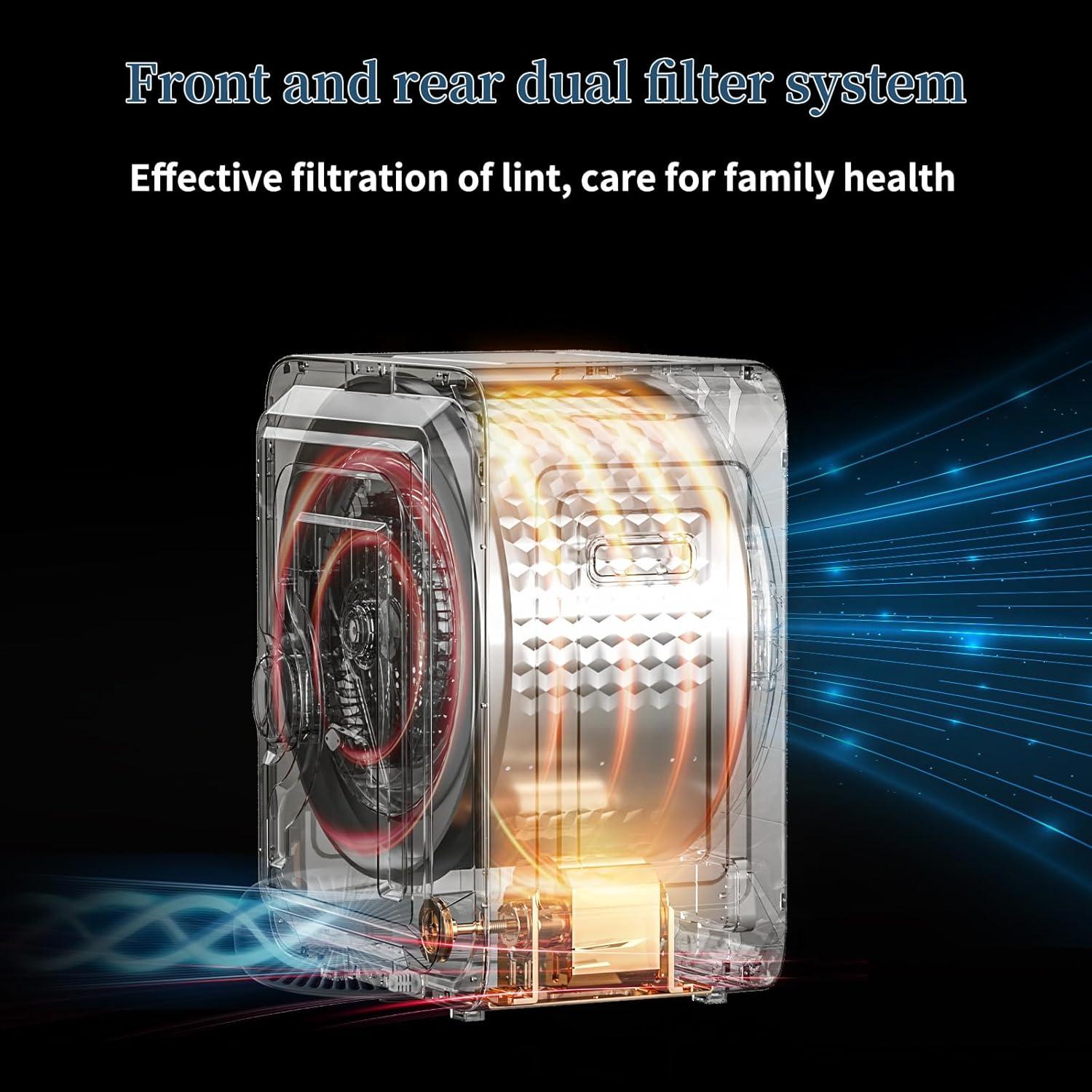 Secadora de Ropa Portátil Zynkez HGJ-797 4.5kg 850W Gris