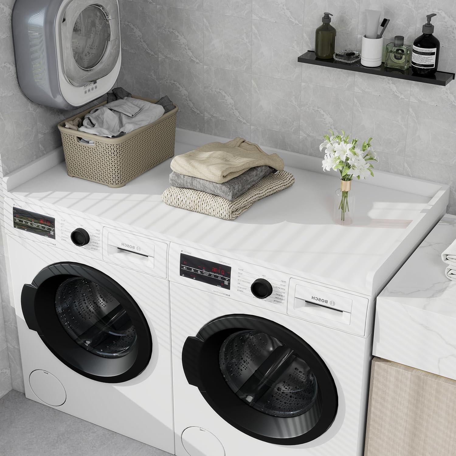 Encimera para Lavadora y Secadora vomavex 137.2 cm Blanco