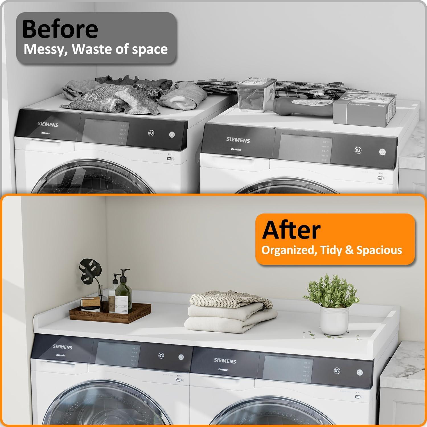 Encimera para Lavadora y Secadora vomavex 137.2 cm Blanco